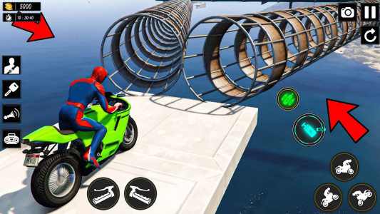 اسکرین شات بازی Superhero Tricky Bike Stunt 3D 6