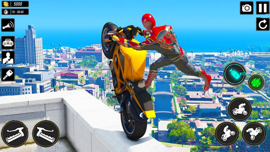 اسکرین شات بازی Superhero Tricky Bike Stunt 3D 1