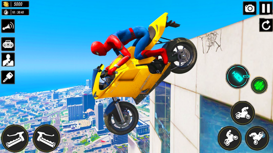 اسکرین شات 6 بازی Superhero Bike Stunts 3D Race