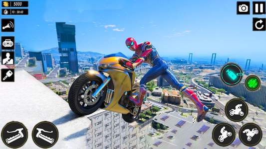 اسکرین شات بازی Superhero Tricky Bike Stunt 3D 8