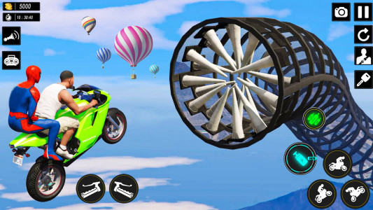 اسکرین شات بازی Superhero Tricky Bike Stunt 3D 5