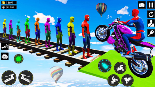 اسکرین شات بازی Superhero Tricky Bike Stunt 3D 4