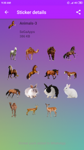 اسکرین شات برنامه Animal Sticker - WAStickersApp 3