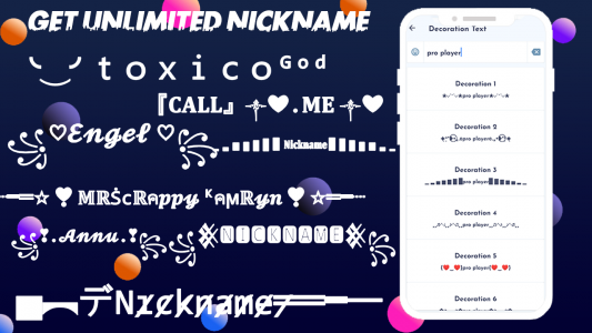 اسکرین شات برنامه Nickname Generator For Gamer 1