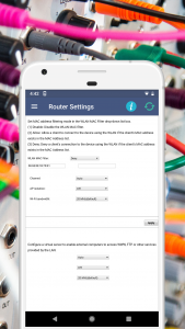 اسکرین شات برنامه تنظیمات روتر وای فای 4
