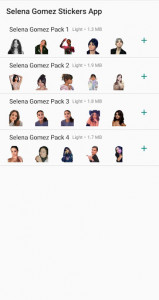 اسکرین شات برنامه Selena Gomez Stickers App 1