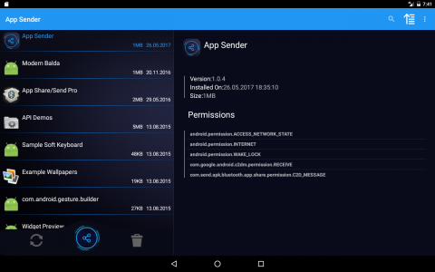 اسکرین شات برنامه Bluetooth App Sender 7
