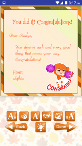 اسکرین شات 2 برنامه Congratulations Greeting Maker