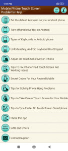 اسکرین شات 5 برنامه Touch Screen Problem Help Tips