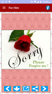 اسکرین شات برنامه Sorry Cards & Picture Messages 3