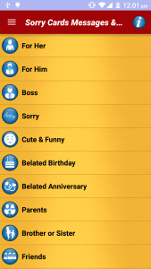 اسکرین شات 1 برنامه Sorry Cards & Picture Messages