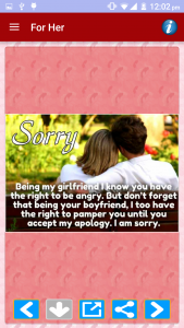 اسکرین شات برنامه Sorry Cards & Picture Messages 2