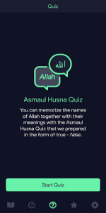 اسکرین شات برنامه Asmaul Husna: 99 Names of Allah - Dhikr & Quiz 4