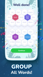اسکرین شات 2 بازی Hexa Words: Sort Associations