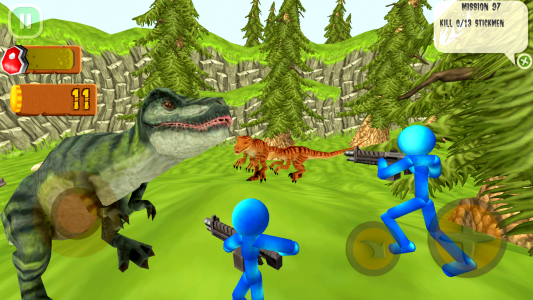 اسکرین شات بازی Stickman Dinosaur Hunter 1
