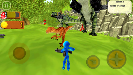 اسکرین شات 2 بازی Stickman Dinosaur Hunter