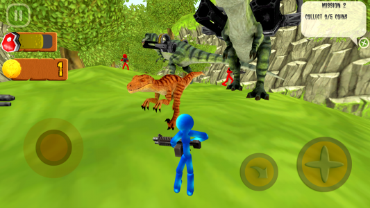 اسکرین شات بازی Stickman Dinosaur Hunter 2