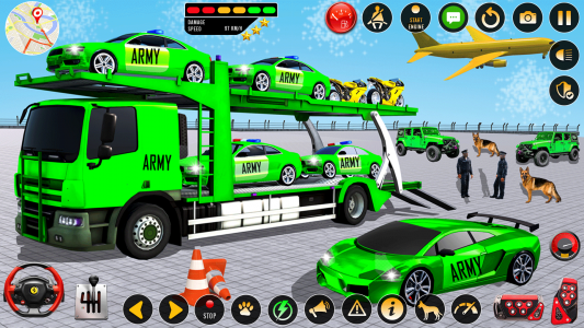 اسکرین شات برنامه Army Car Transport Truck Sim 5