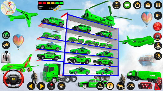 اسکرین شات برنامه Army Car Transport Truck Sim 1