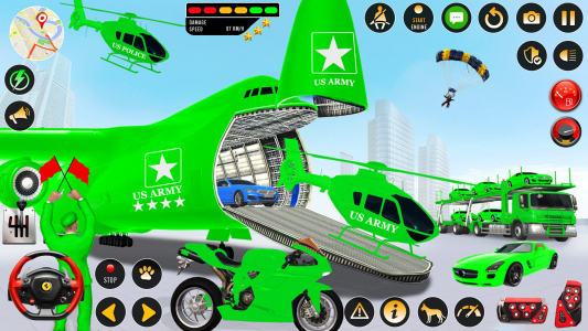 اسکرین شات برنامه Army Car Transport Truck Sim 2