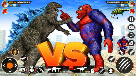 اسکرین شات برنامه Angry Gorilla City Attack Game 1