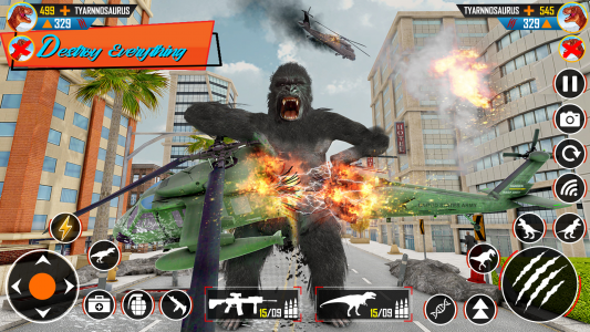 اسکرین شات برنامه Angry Gorilla City Attack Game 3