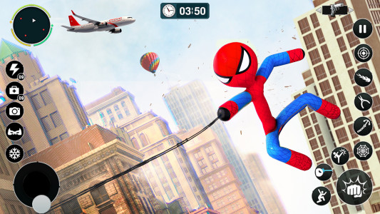 اسکرین شات برنامه Flying Spider Rope Hero Games 3