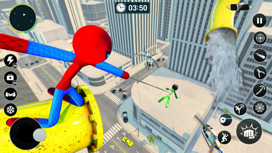 اسکرین شات برنامه Flying Spider Rope Hero Games 7