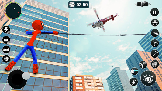 اسکرین شات برنامه Flying Spider Rope Hero Games 3