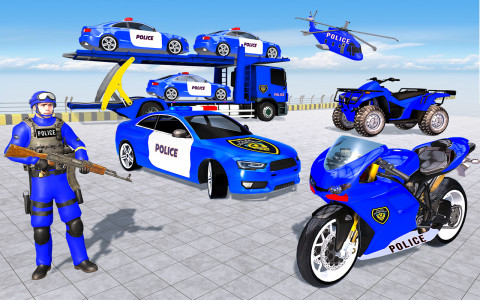 اسکرین شات برنامه Police Truck Driving Games 5