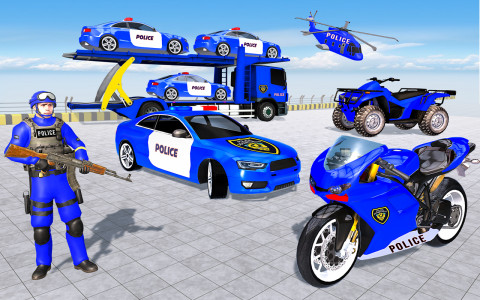 اسکرین شات برنامه Police Car Transport Games 5