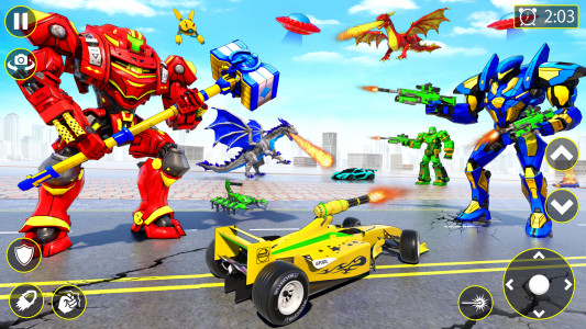 اسکرین شات برنامه Monster Truck Robot Car Games 3