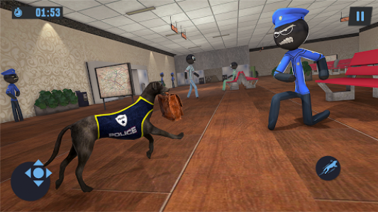 اسکرین شات برنامه Stickman Police Dog Chase Crime Simulator 3