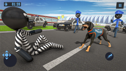 اسکرین شات برنامه Stickman Police Dog Chase Crime Simulator 6