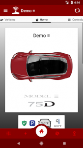 اسکرین شات برنامه Dashboard for Tesla 1