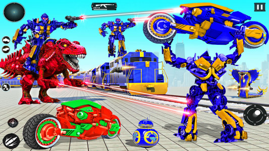 اسکرین شات برنامه Train Robot Transform Car Game 2