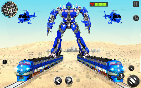 اسکرین شات برنامه Train Robot Transform Game 7