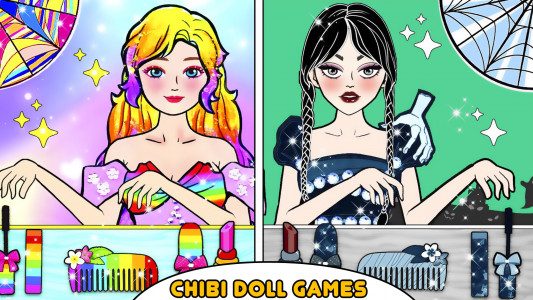 اسکرین شات بازی Chibi Dolls Dress Up Makeover 1