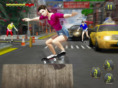 اسکرین شات بازی Street Skateboard Girl:Pro Skateboarding Challenge 7