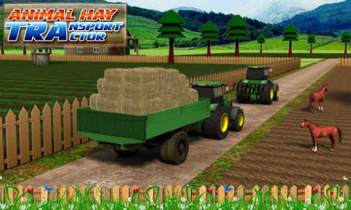 اسکرین شات بازی Animal & Hay Transport Tractor 2