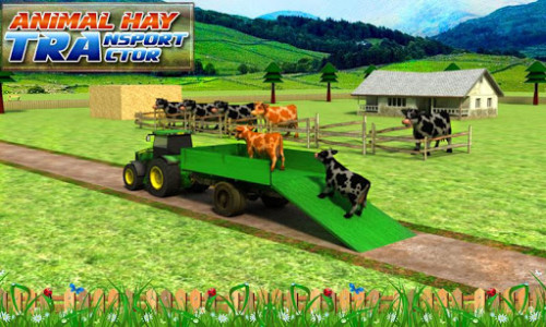 اسکرین شات بازی Animal & Hay Transport Tractor 4