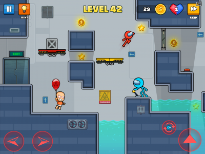 اسکرین شات بازی Red Blue Stickman: Escape Game 4