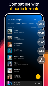 اسکرین شات 2 برنامه Music Player - MP3 Player