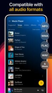 اسکرین شات 2 برنامه Music Player - MP3 Player
