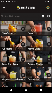 اسکرین شات 1 برنامه Shake and Strain Cocktails