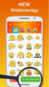 اسکرین شات برنامه Big Emoji sticker for WhatsApp 2