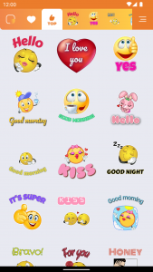 اسکرین شات برنامه Text Smiley stickers WASticker 1