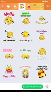 اسکرین شات برنامه Text Smiley stickers WASticker 5