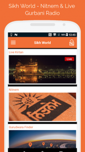 اسکرین شات برنامه Sikh World - Nitnem & Live Gurbani Radio 3