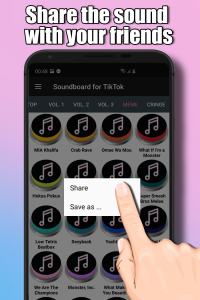 اسکرین شات برنامه TikSong - Popular and Trending Songs Soundboard 8